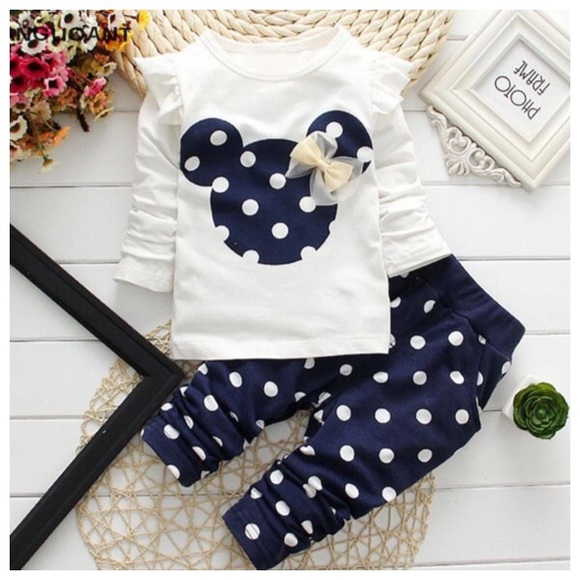 Other - Baby Girls Navy Minnie Mouse Matching Set
